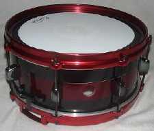 Powder coated snare drum